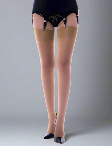 a woman in a short skirt and high heels